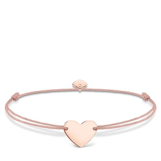 Thomas Sabo Little Secrets Rose Gold Plated Silver Pink Heart Bracelet - Silver