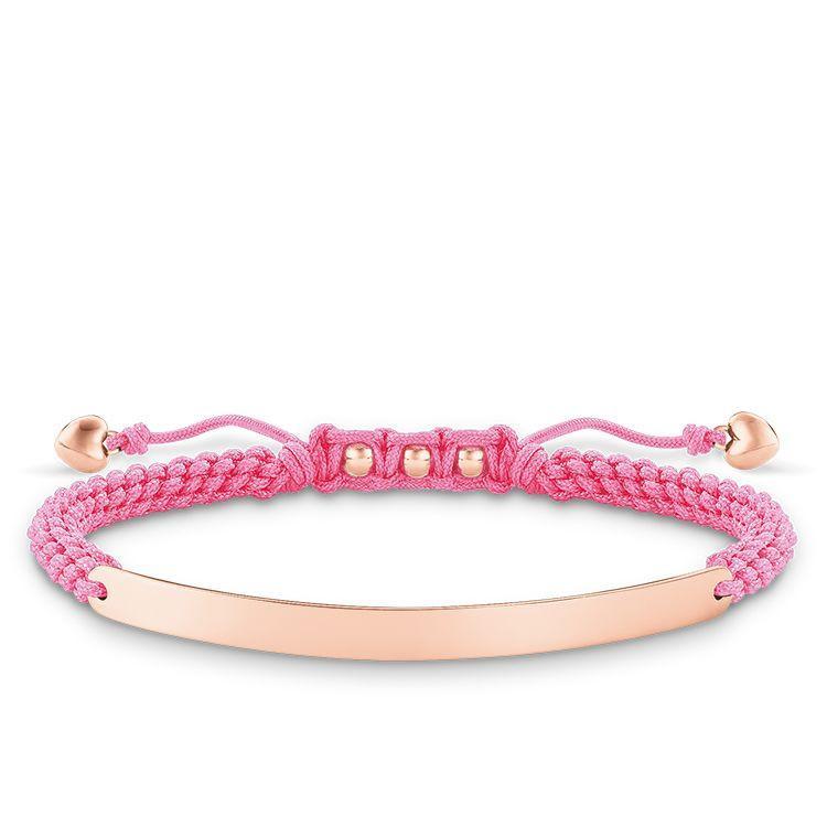 Thomas Sabo Love Bridge Rose Gold Pink Heart Bracelet D - Silver