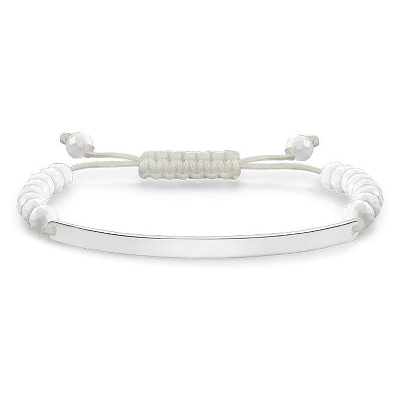 Thomas Sabo Love Bridge Sterling Silver White Agate Bracelet D - Silver