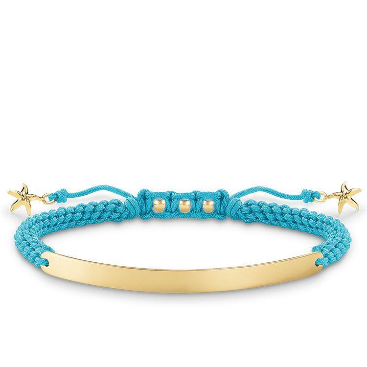 Thomas Sabo Love Bridge Yellow Gold Starfish Blue Bracelet D - Yellow Gold