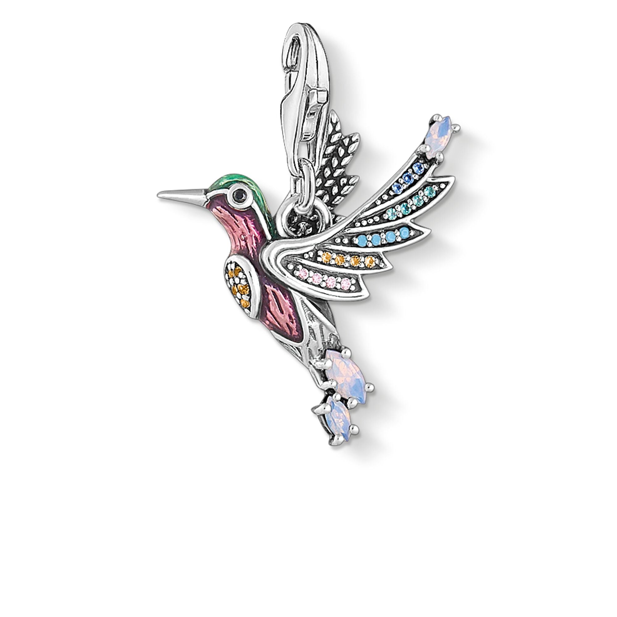 Thomas Sabo Charm Club Magic Garden Sterling Silver Hummingbird Charm