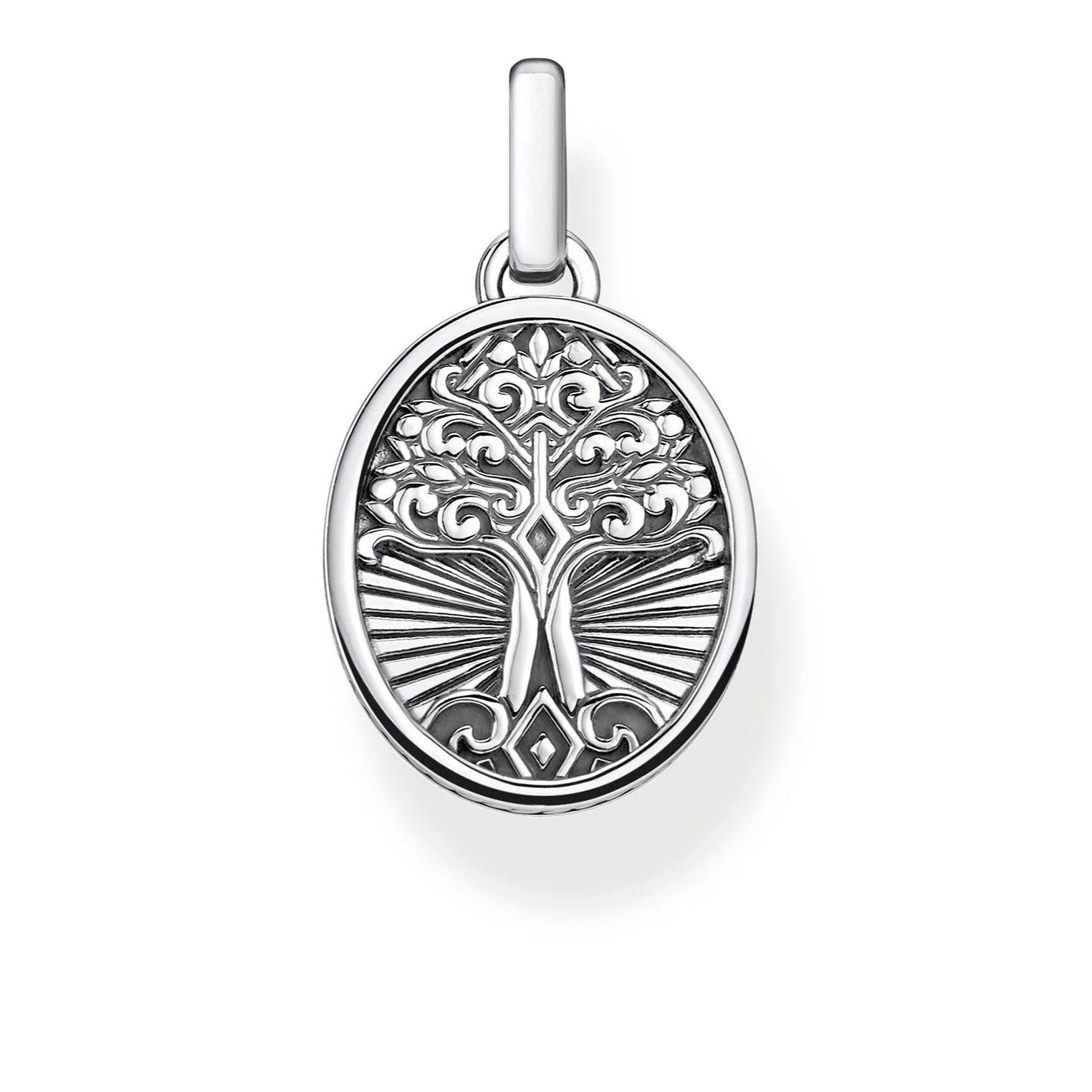 Thomas Sabo Rebel at Heart Sterling Silver Tree of Love Oxidised Pendant - Silver