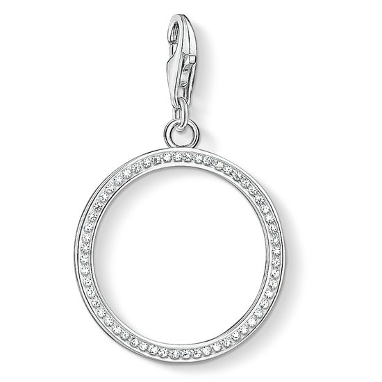 Thomas Sabo Sterling Silver White Zirconia Circle Pendant D - Silver
