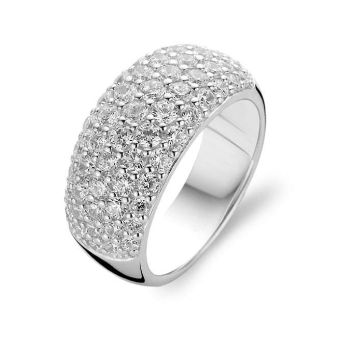 Ti Sento Sterling Silver Cubic Zirconia Ring - Silver
