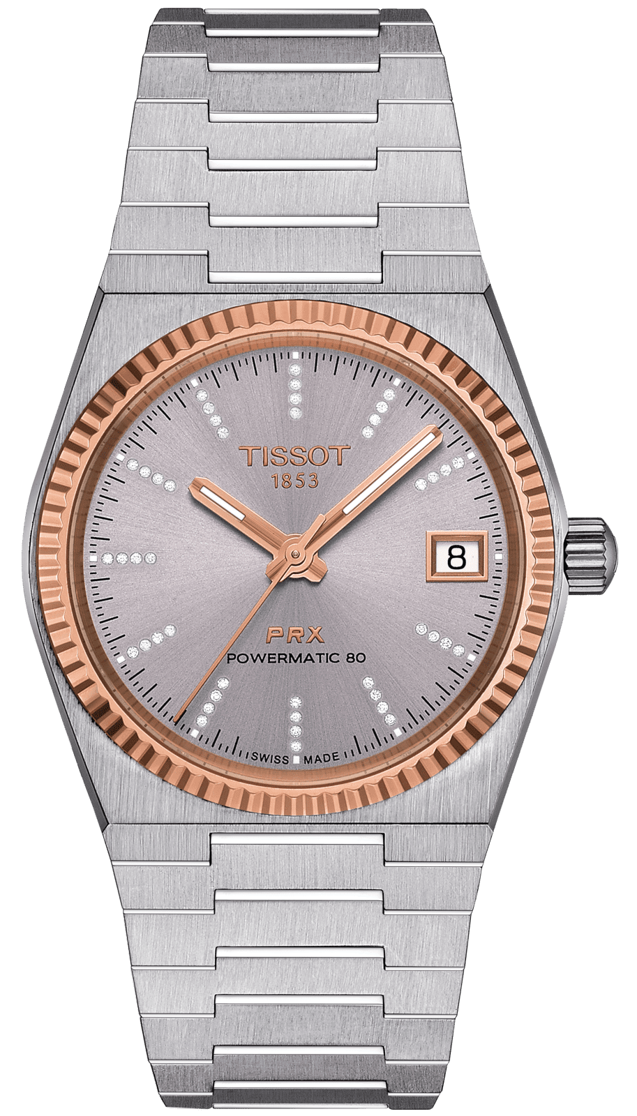 Tissot Watch PRX Powermatic 80 35 Steel & 18k Gold - Grey
