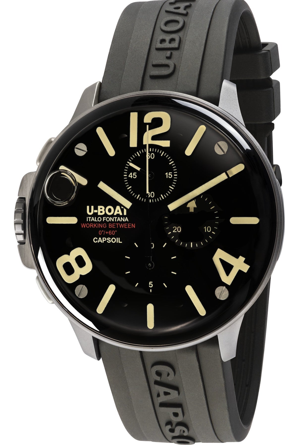 U-Boat Watch Capsoil 45 Chrono SS Rubber Strap