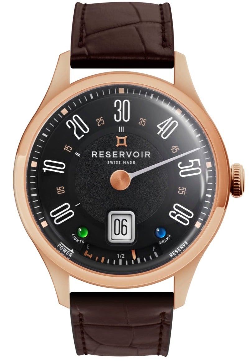 Reservoir Watch Longbridge Rose Gold - Black