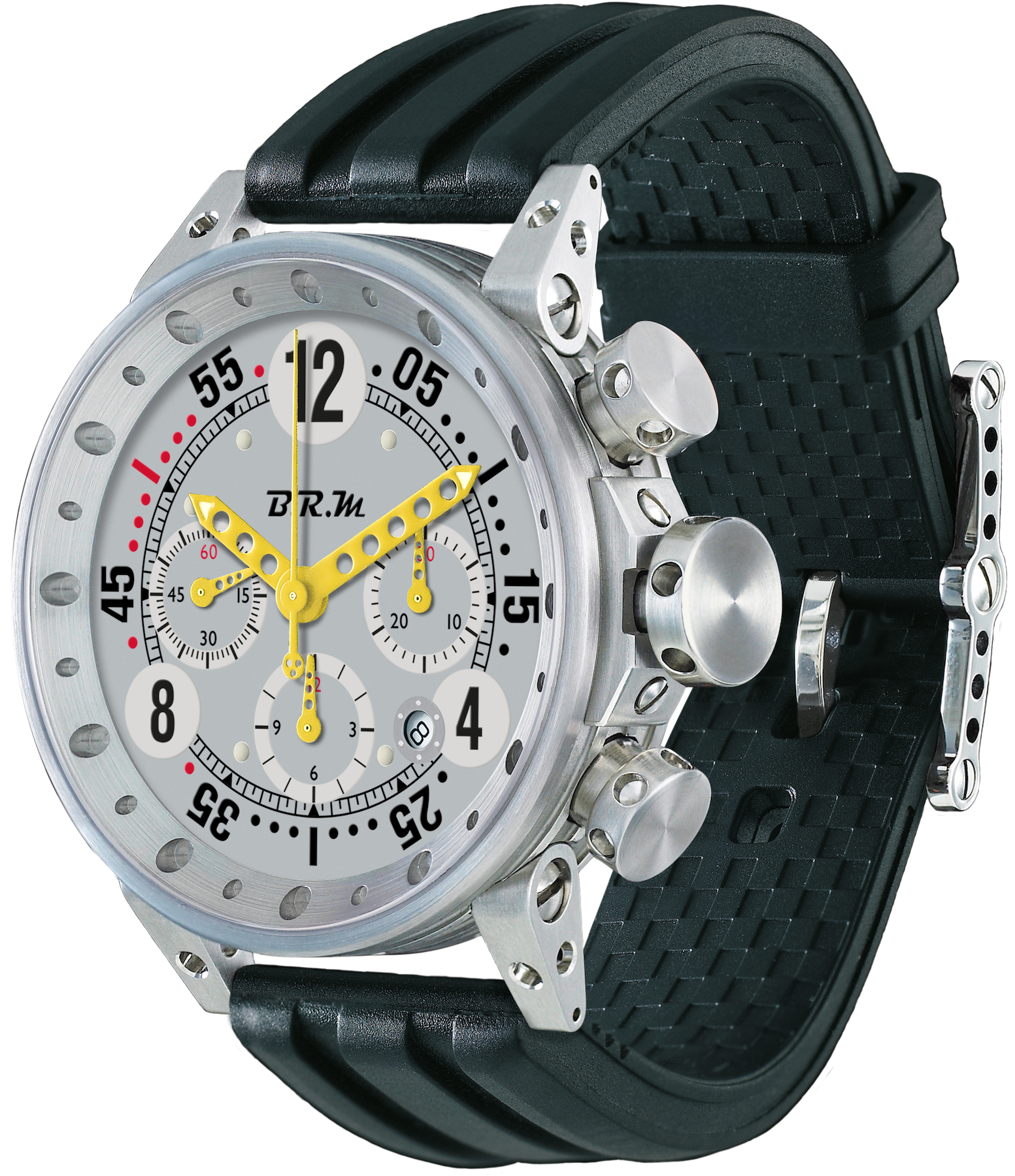 B.R.M. Watch V12-44 Yellow Hands - Black
