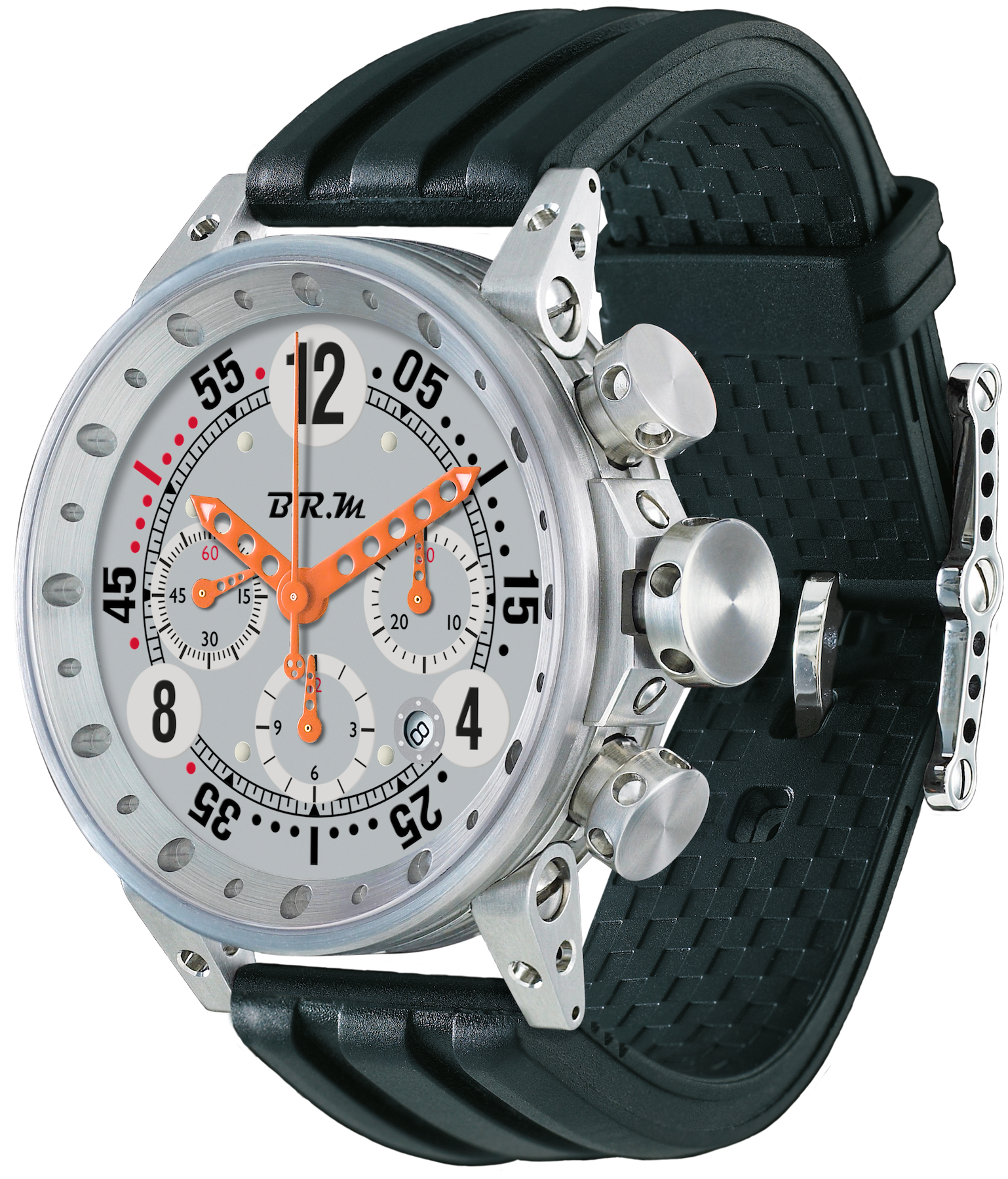 B.R.M. Watch V12-44 Orange Hands - Black