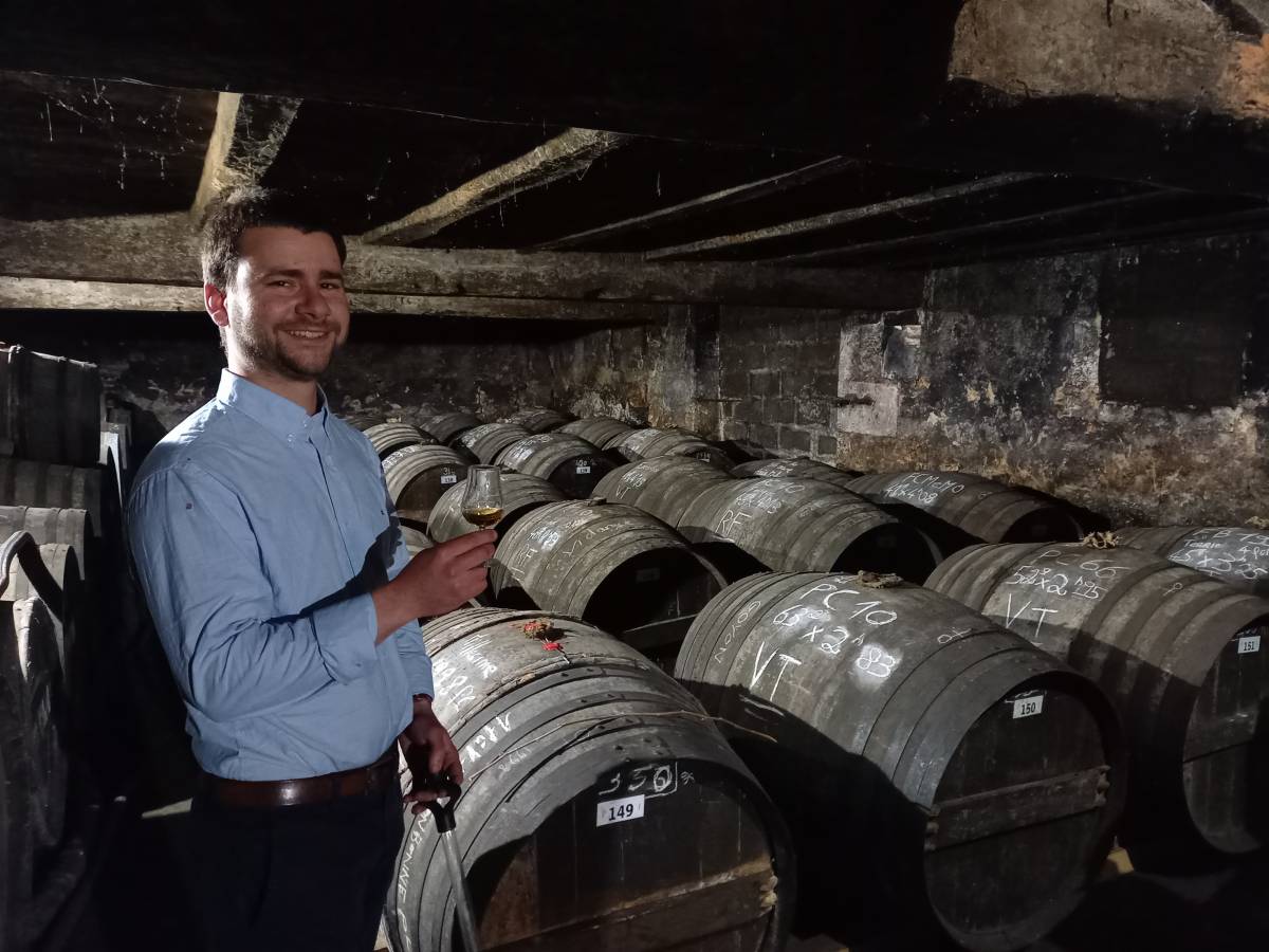Tasting in the cellars