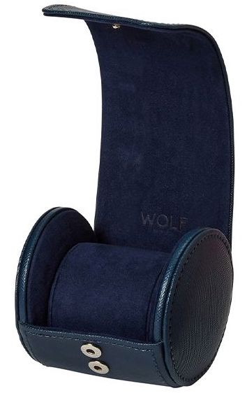 WOLF Watch Roll Black Tutti Frutti Blue