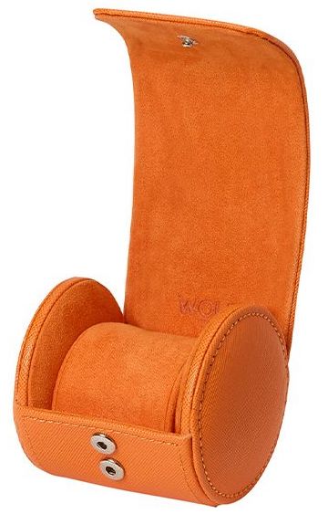 WOLF Watch Roll Black Tutti Frutti Orange