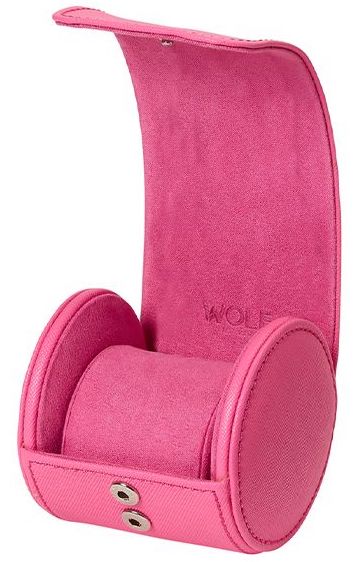 WOLF Watch Roll Black Tutti Frutti Pink
