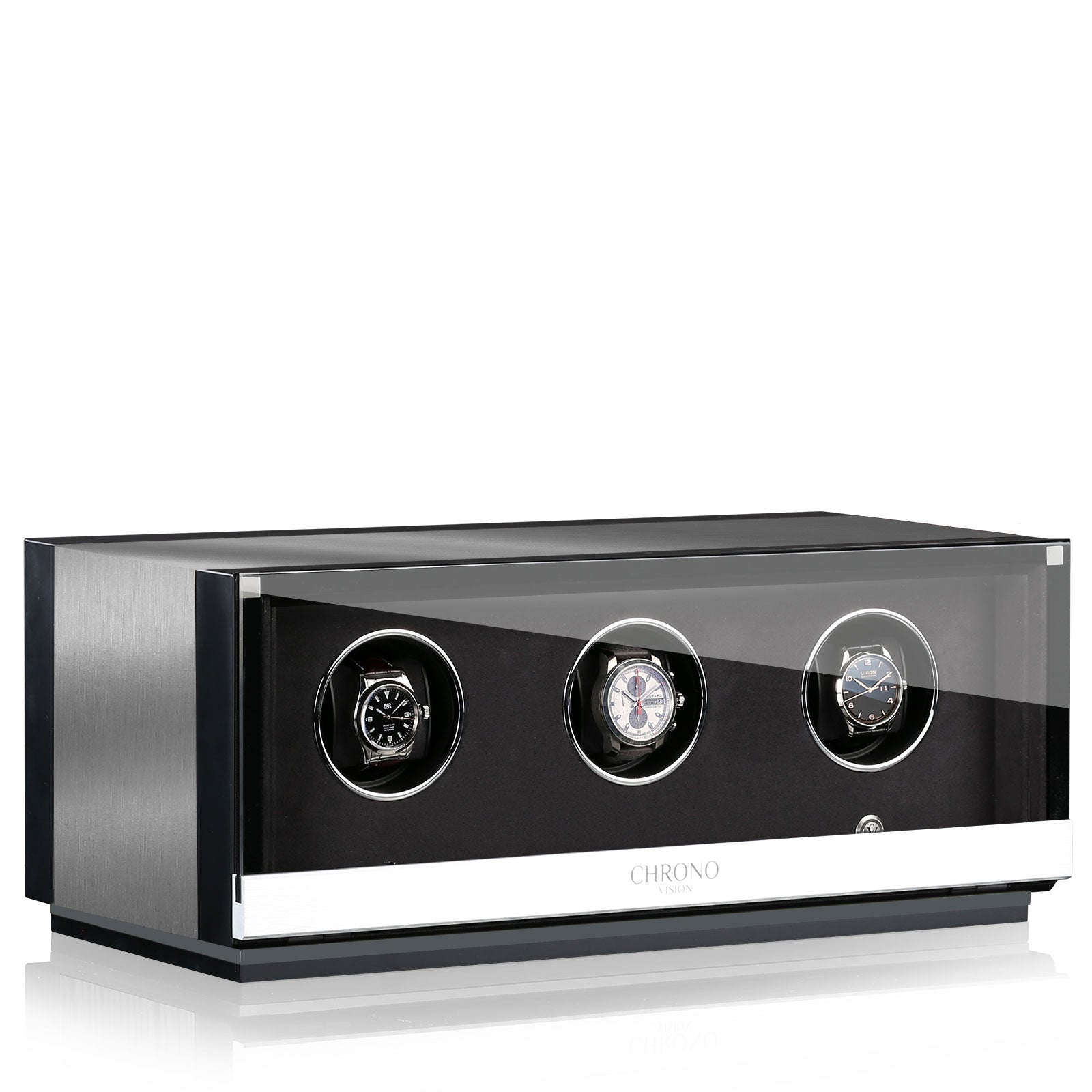 Chronovision Watch Winder Ambiance III Alu Black Silk - Black
