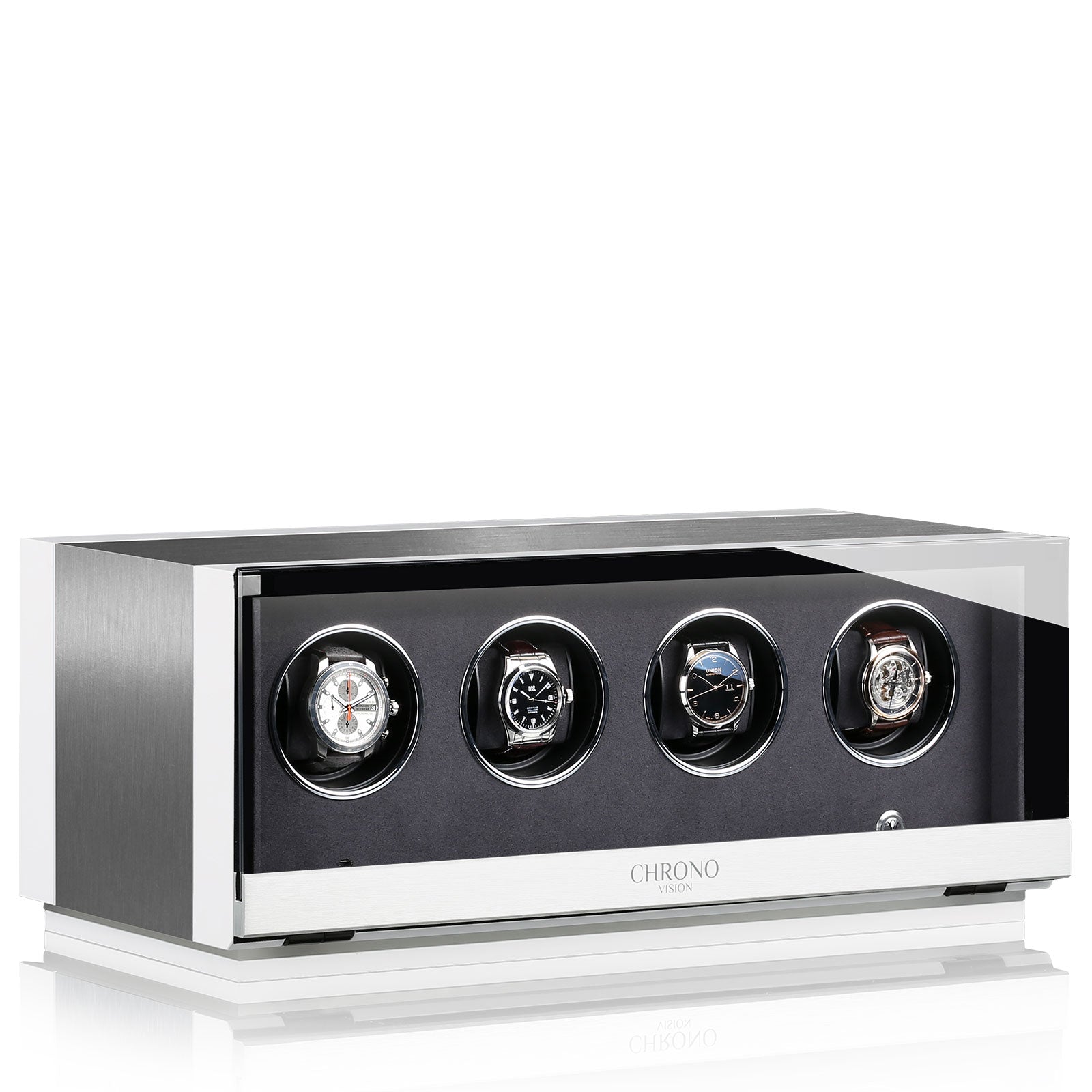 Chronovision Watch Winder Ambiance IV Alu White Silk - White