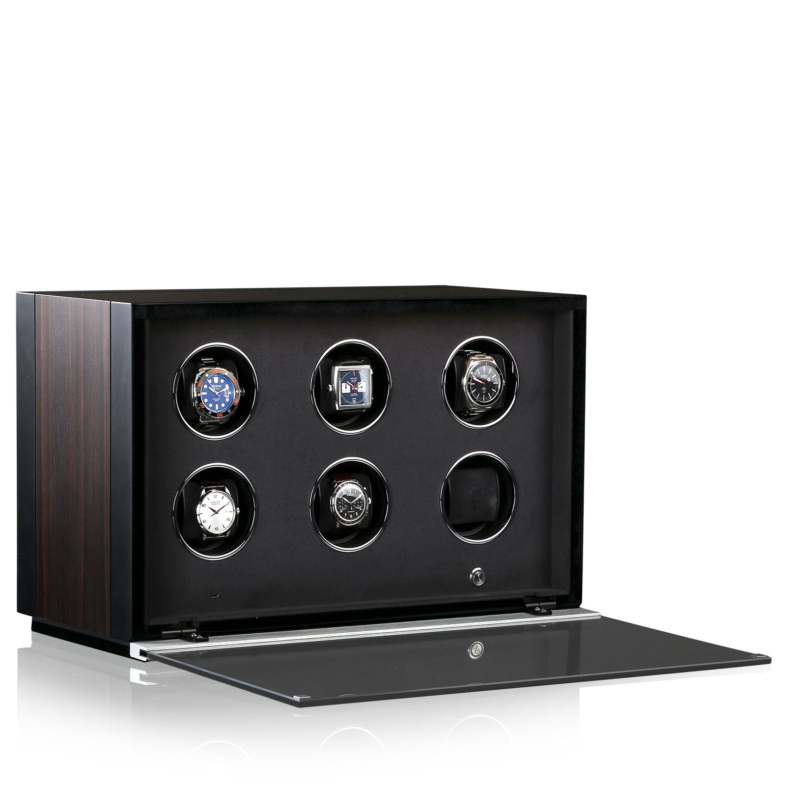 Chronovision Watch Winder Ambiance VI Ebony Silk Black Silk - Black