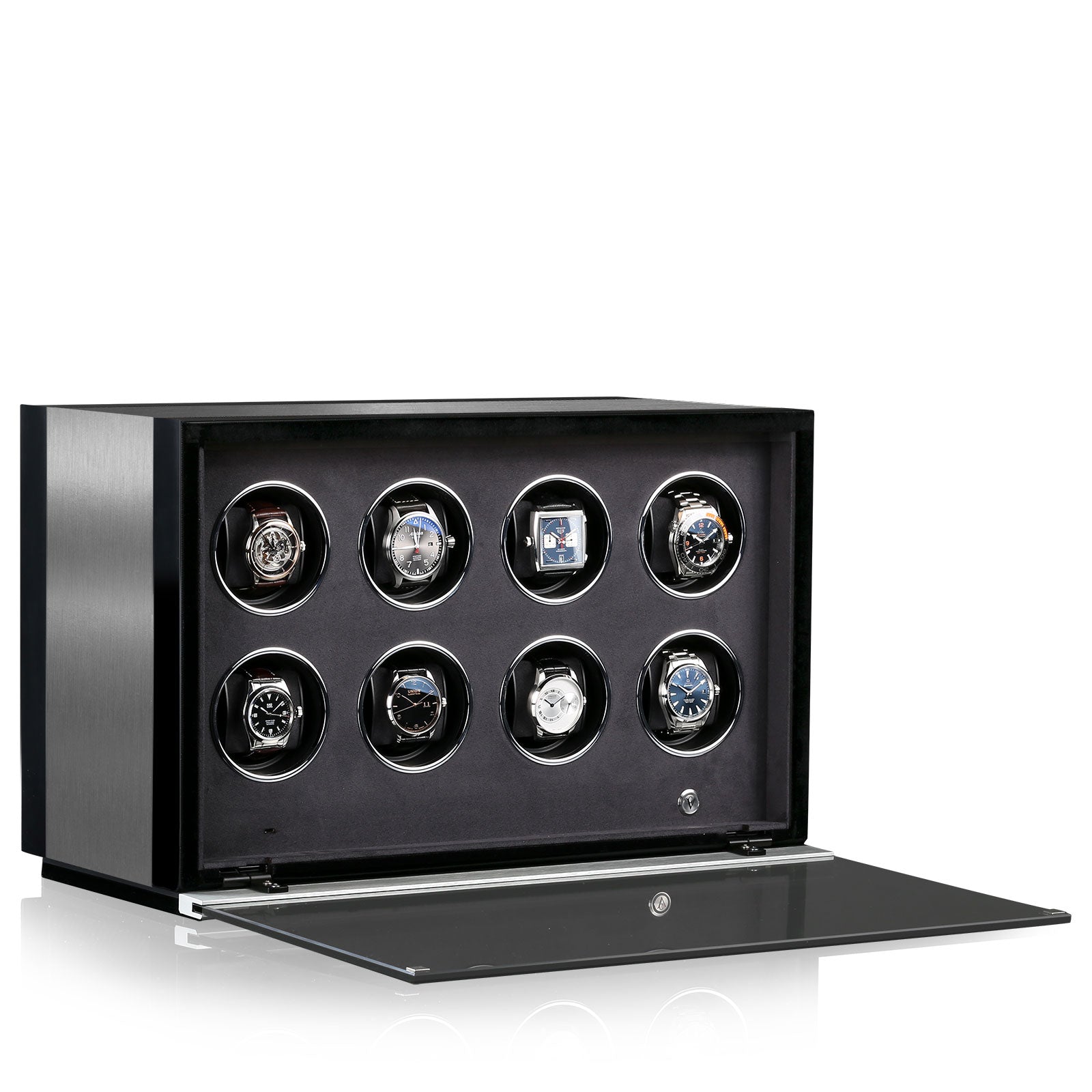 Chronovision Watch Winder Ambiance VIII Alu Black Silk - Black