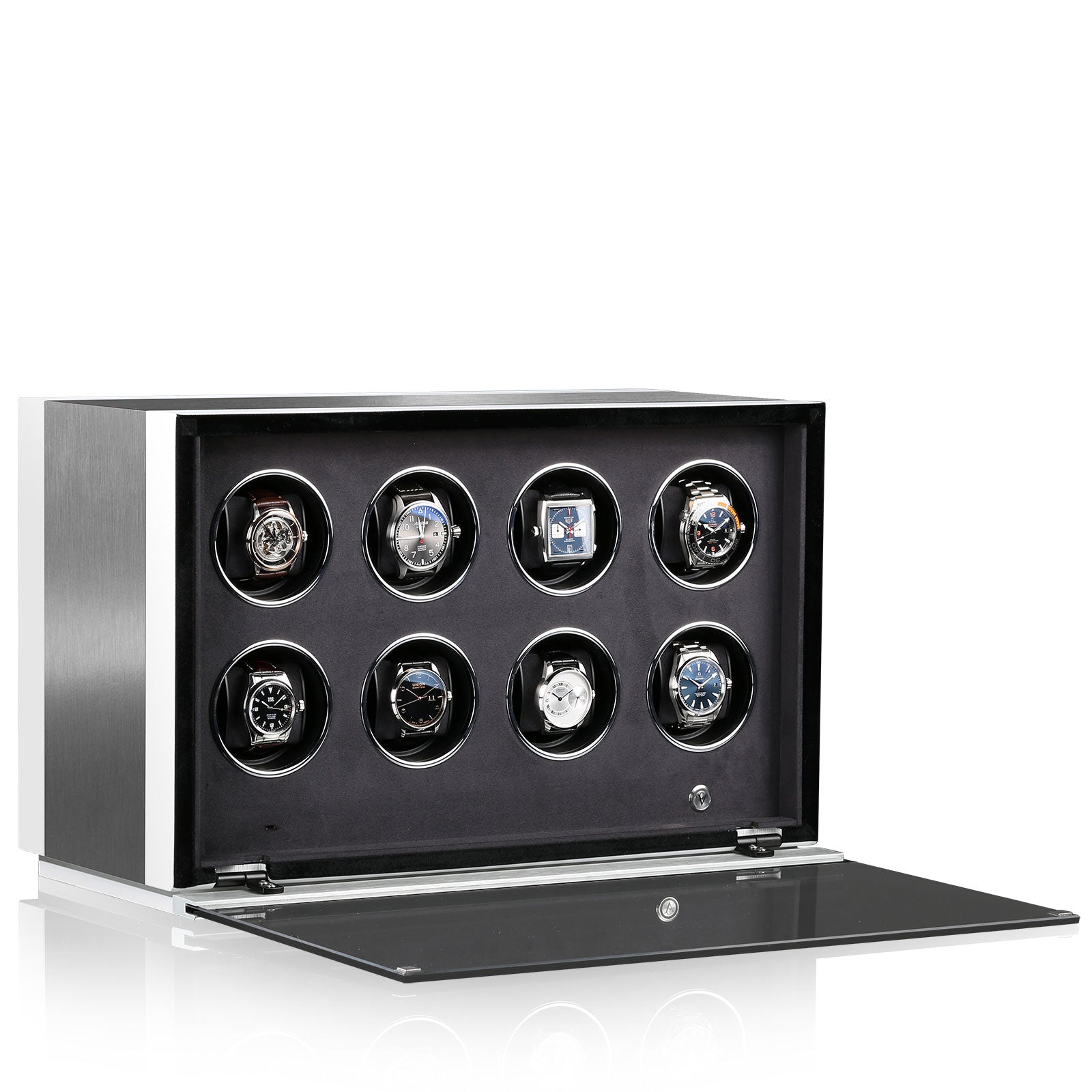 Chronovision Watch Winder Ambiance VIII Alu White Silk - White