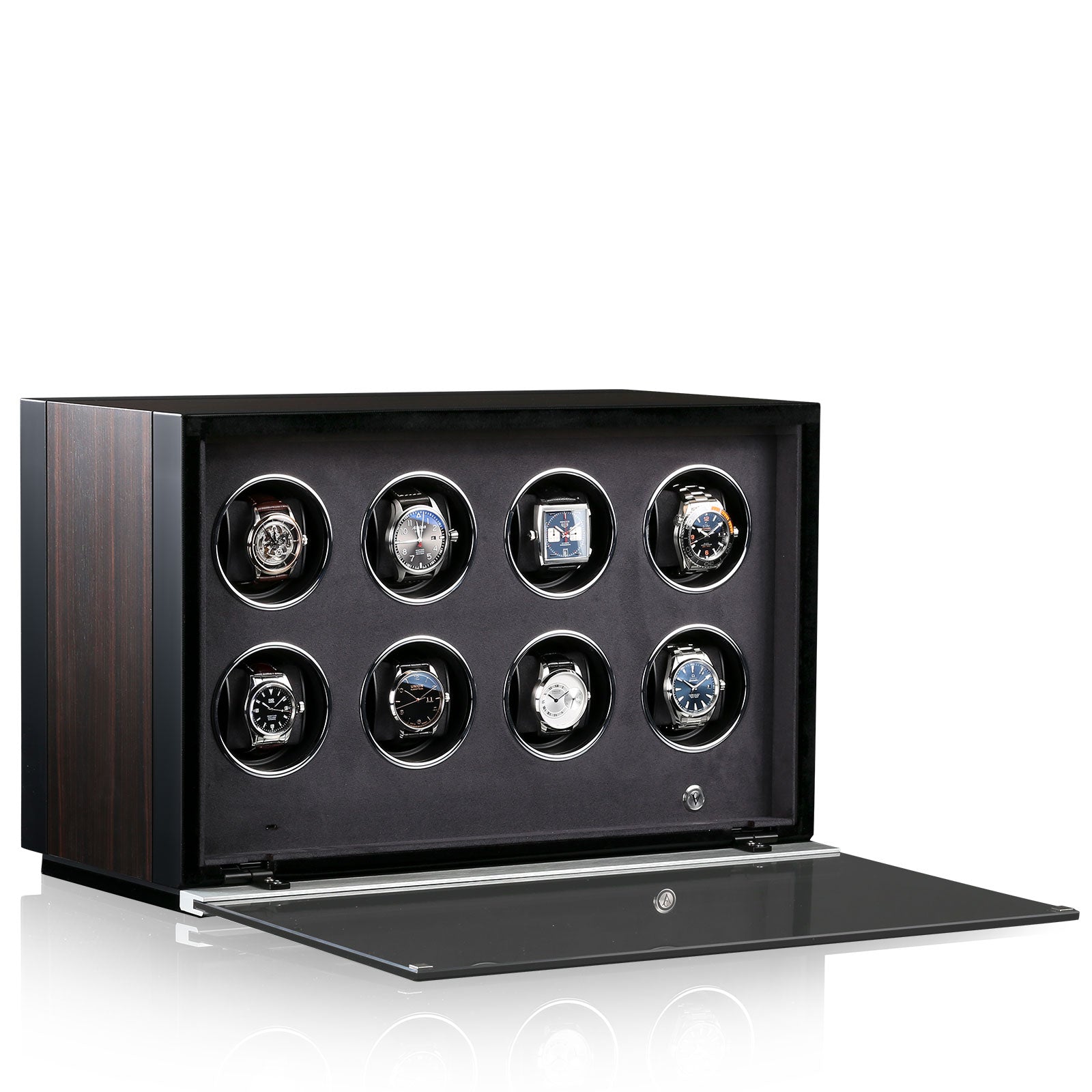 Chronovision Watch Winder Ambiance VIII Ebony Silk Black Silk - Black