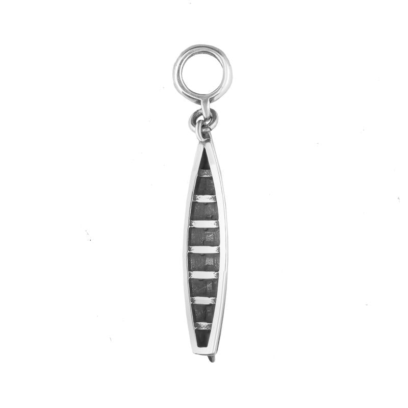 Sterling Silver Regatta Rowing Boat Tube Charm - Silver