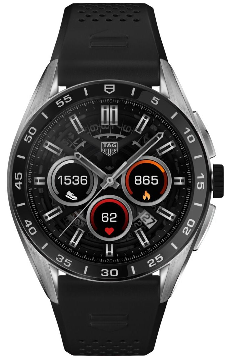 TAG Heuer Watch Connected Calibre E4 Black 45 Rubber - Black