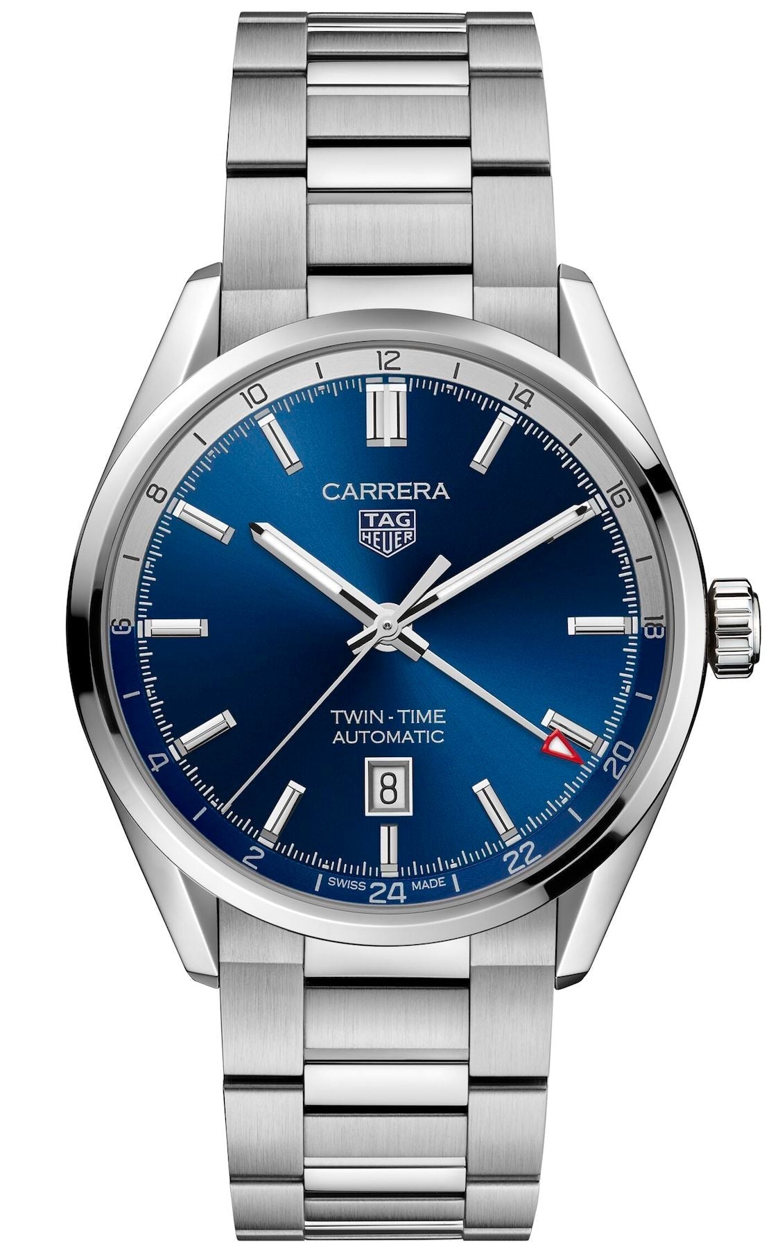 TAG Heuer Watch Carrera Calibre 7 Twin Time Automatic Mens - Blue