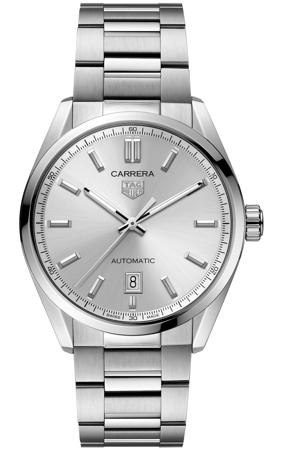 TAG Heuer Watch Carrera Calibre 5 Automatic Mens - Silver