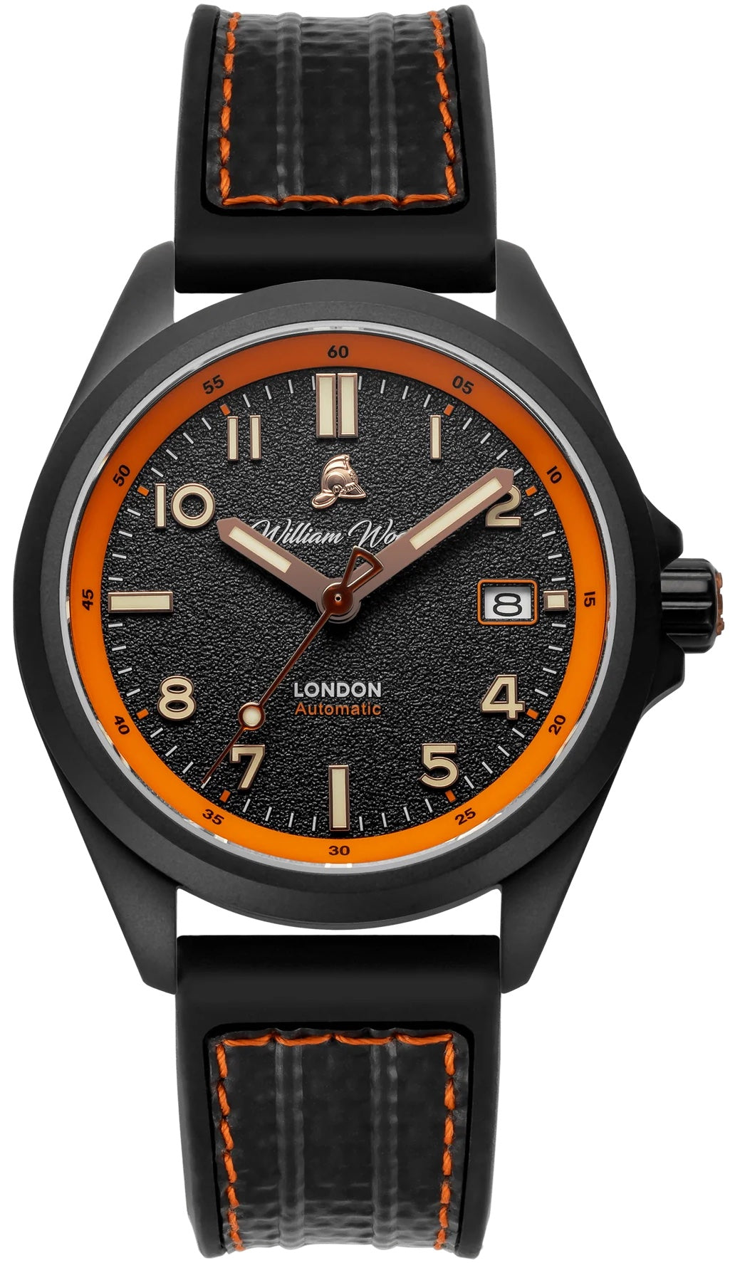 William Wood Watch Fearless Orange Black Fire Hose
