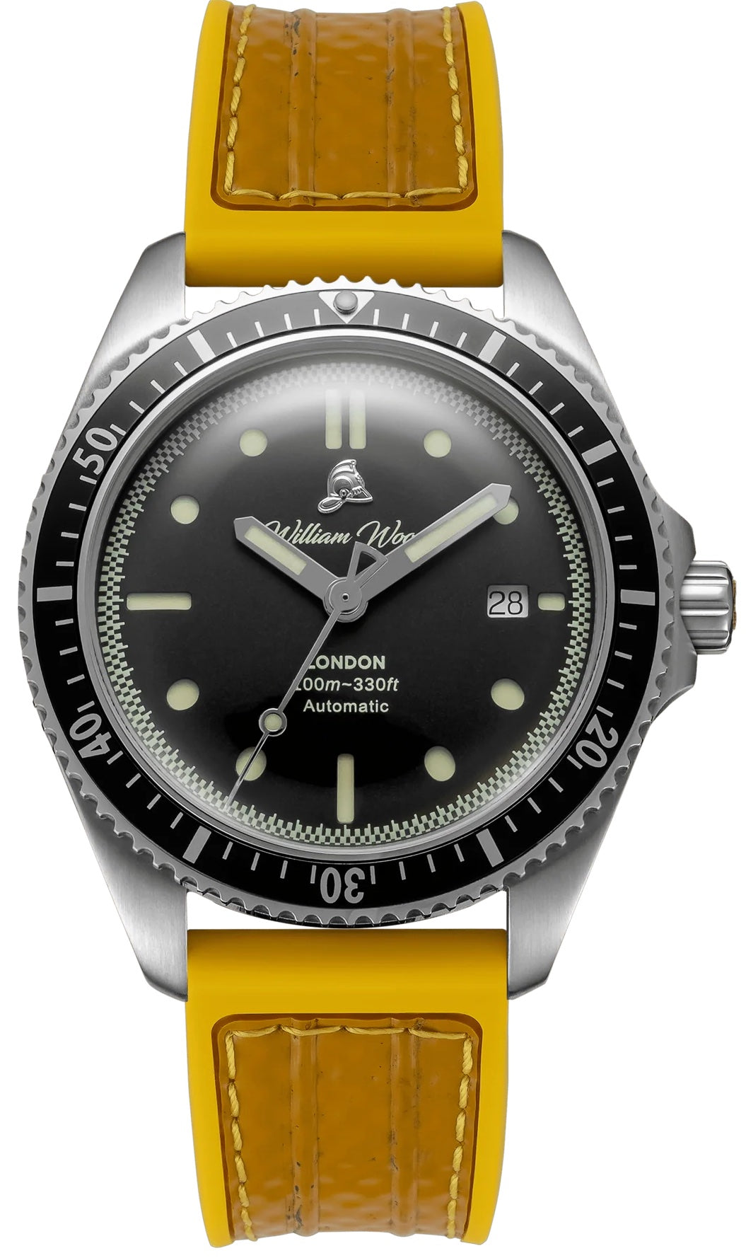 William Wood Watch Valiant Black Yellow Fire Hose