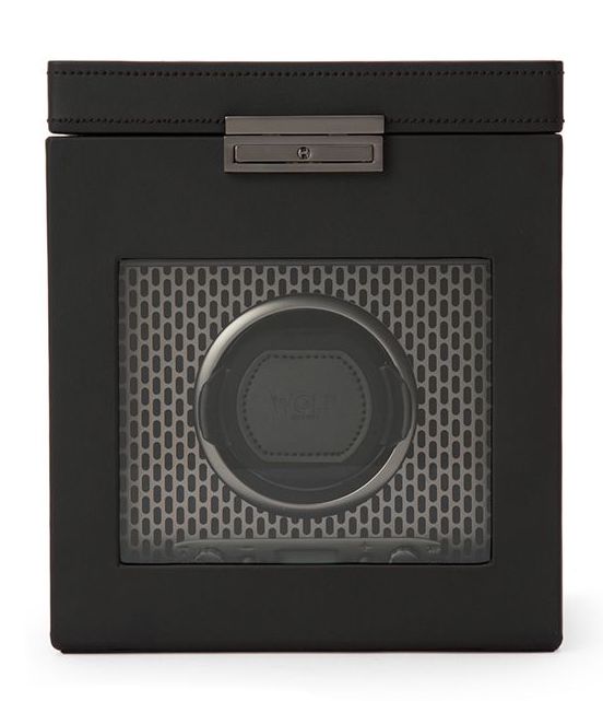 WOLF Watch Winder Axis Single With Storage Powder Coat - Black