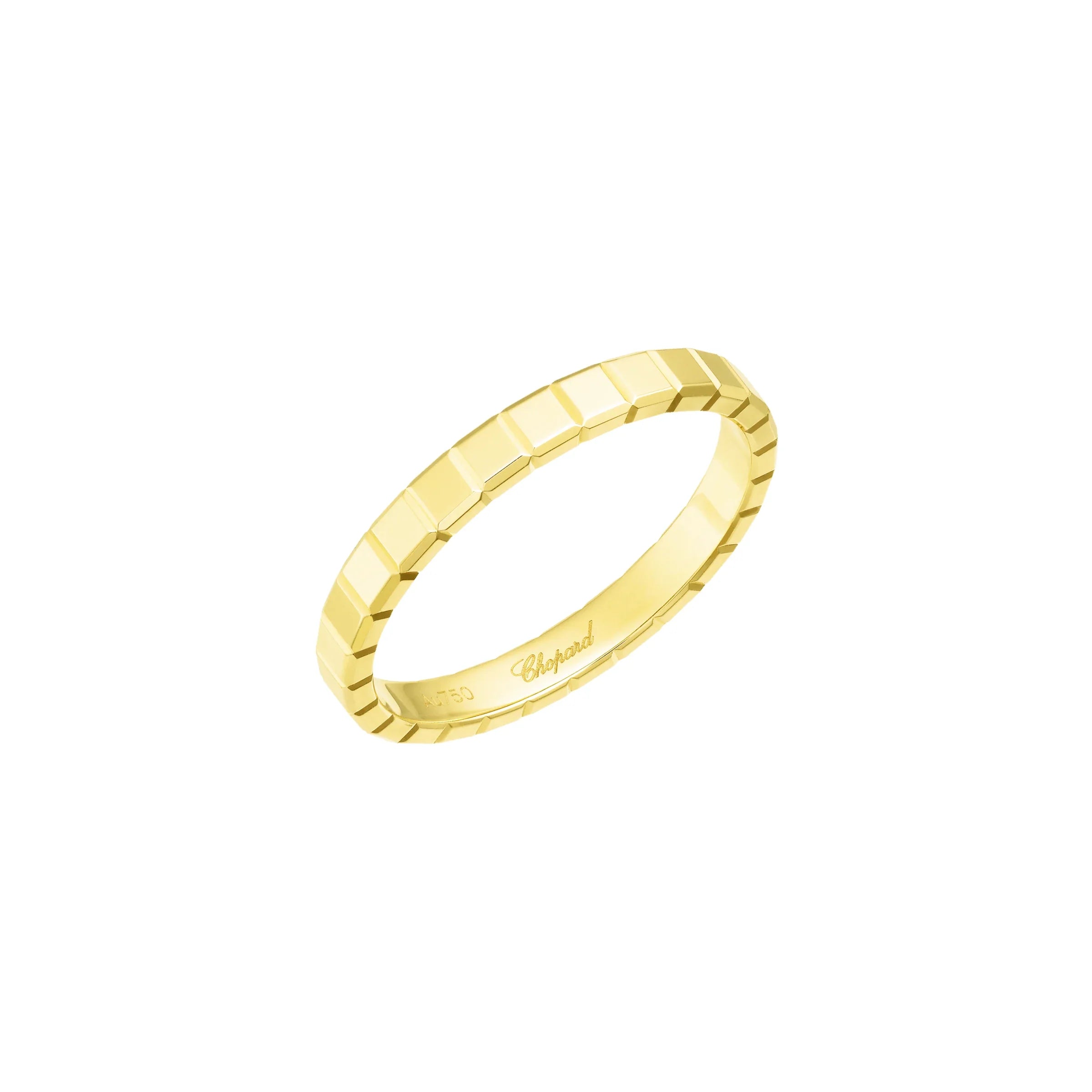 Chopard Ice Cube 18ct Yellow Gold Slim Ring - 53
