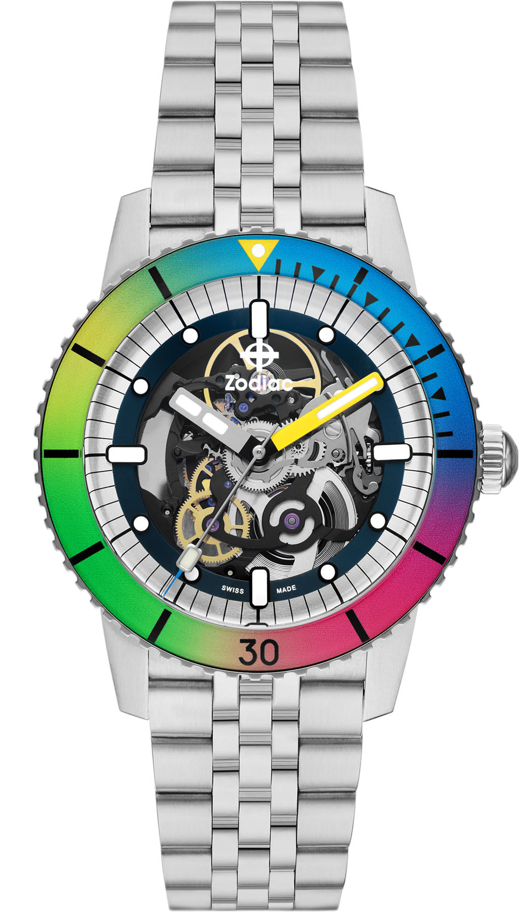 Zodiac Watch Super Sea Wolf Skeleton 6-15 Limited Edition D