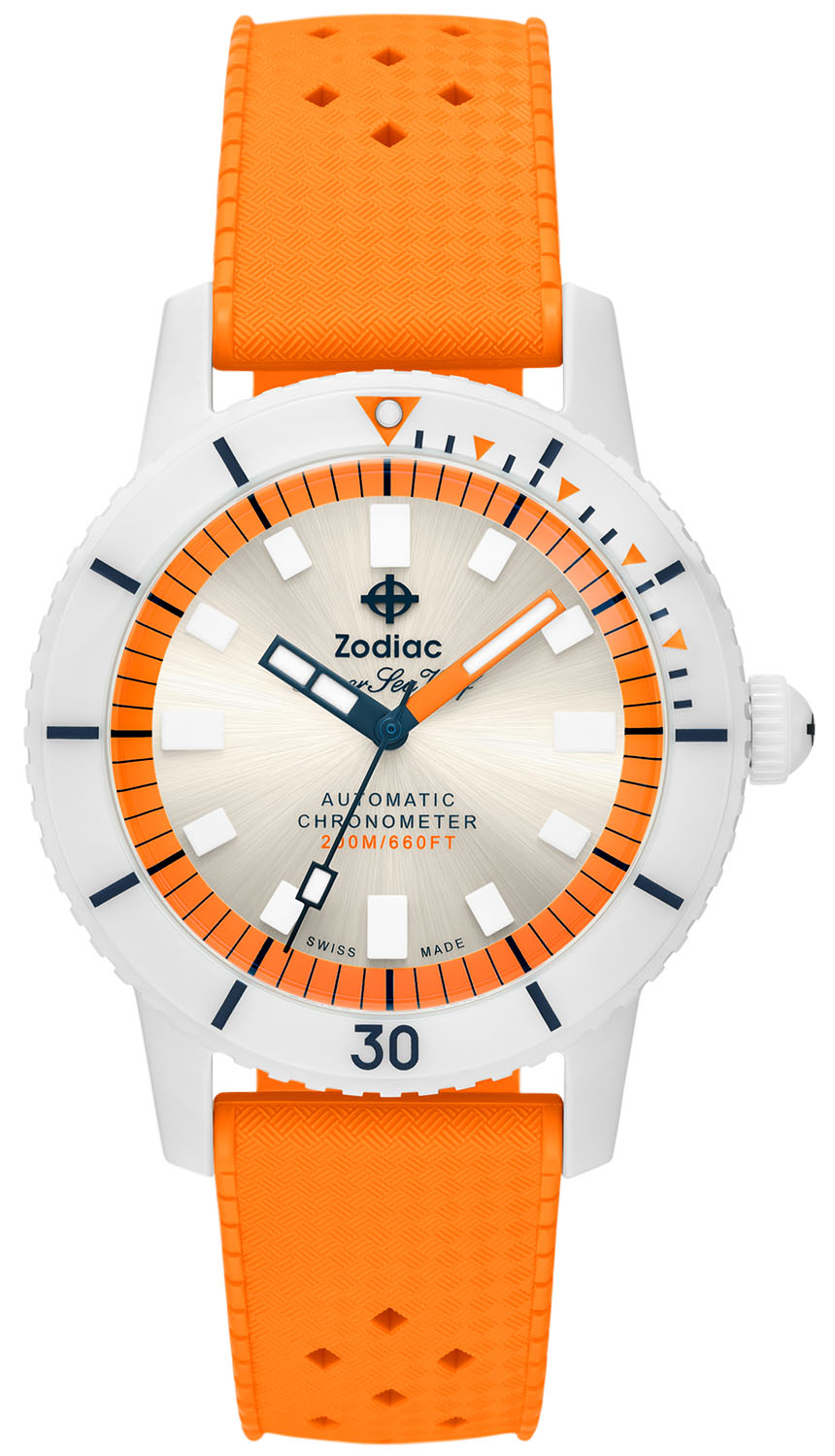 Zodiac Watch Super Sea Wolf Ceramic Orange D