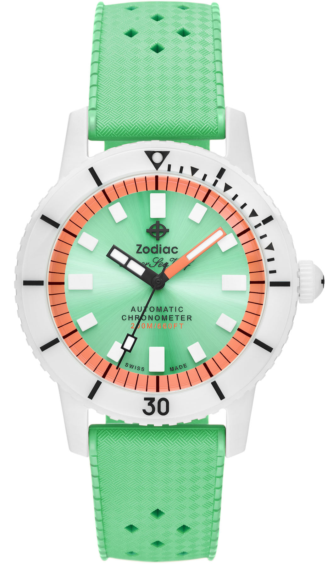 Zodiac Watch Super Sea Wolf Ceramic Green D
