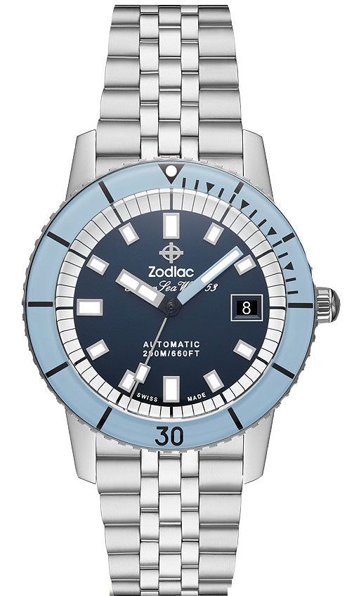 Zodiac Watch Super Sea Wolf 53 Compression - Blue