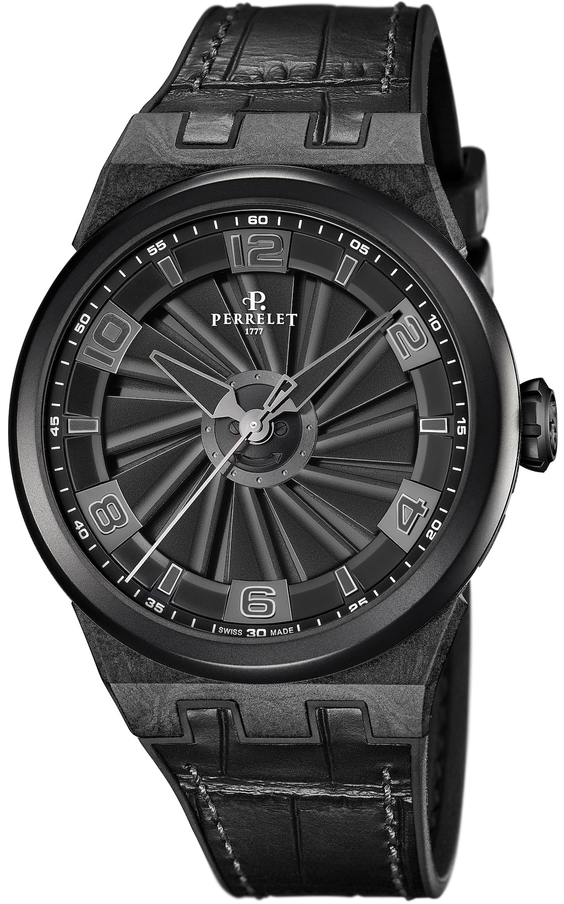 Perrelet Watch Turbine Carbon Black Edition - Black