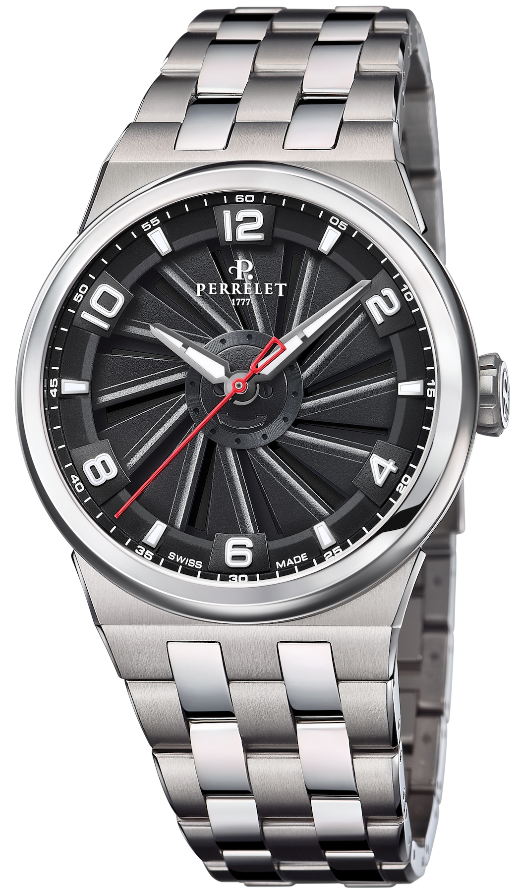 Perrelet Watch Turbine Titanium 41 Black Bracelet