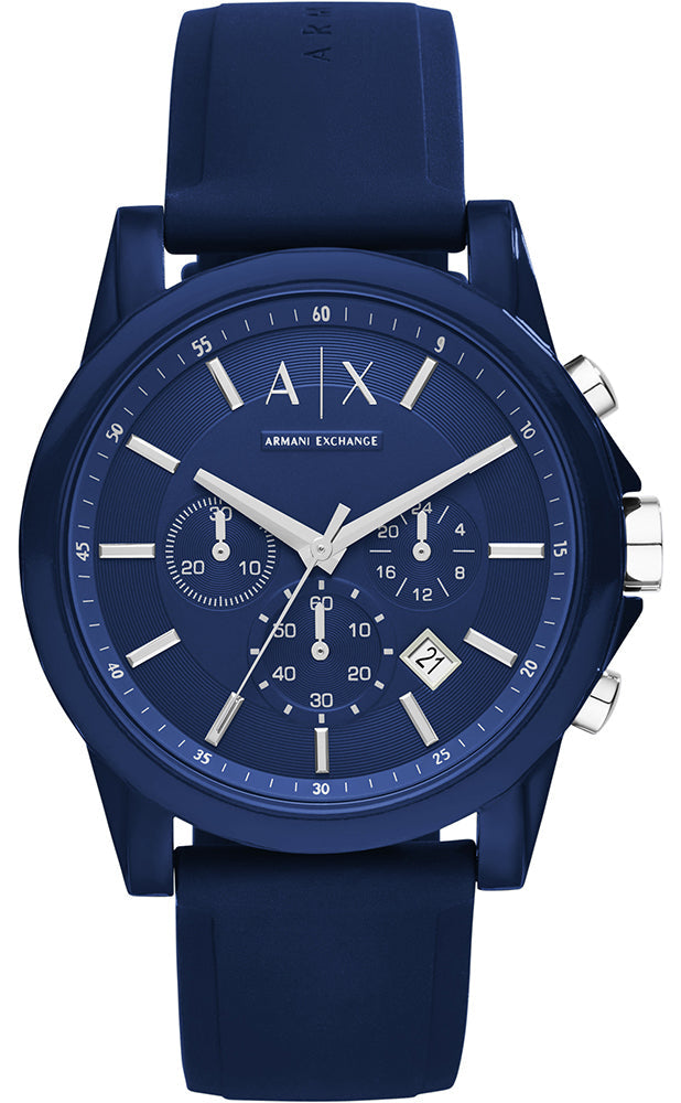 Armani Exchange Watch Chronograph Mens - Blue