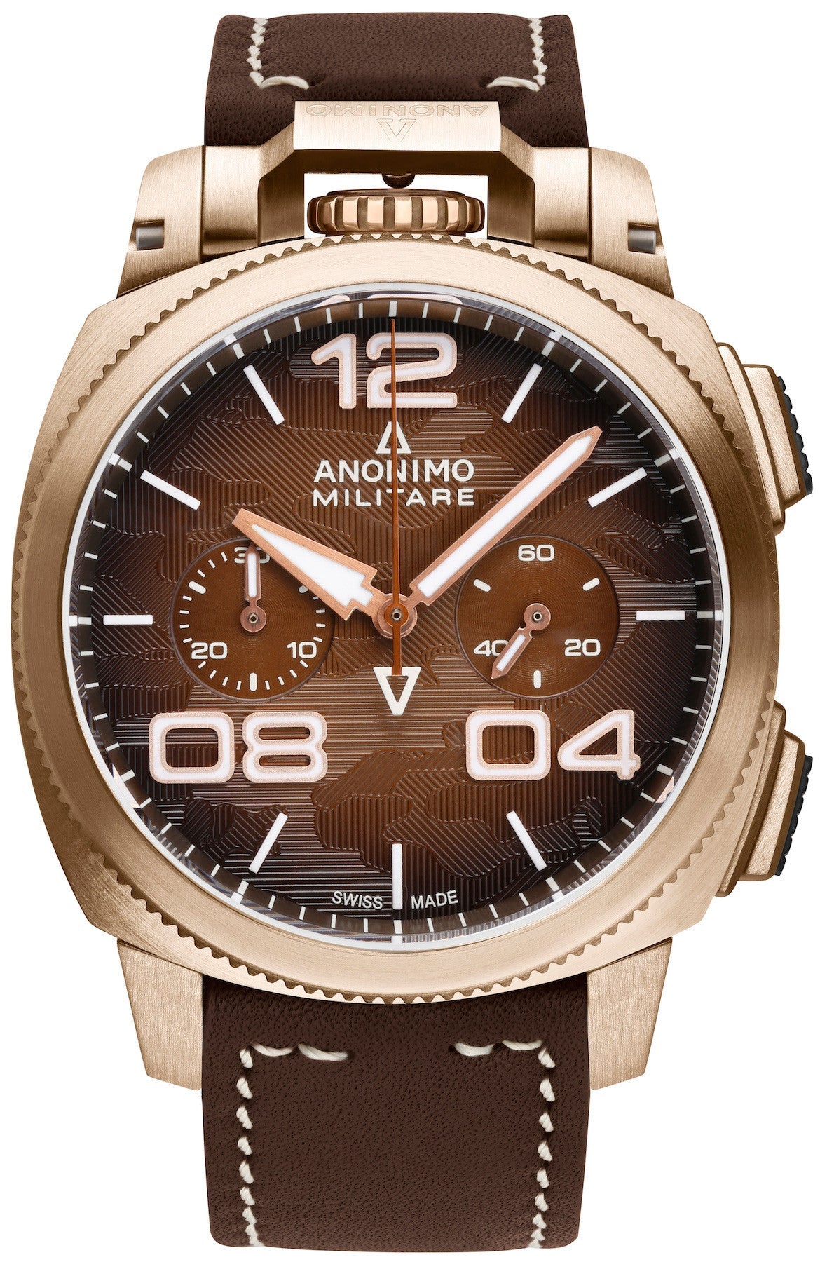 Anonimo Watch Militare Alpina Camouflage Brown Limited Edition - Brown