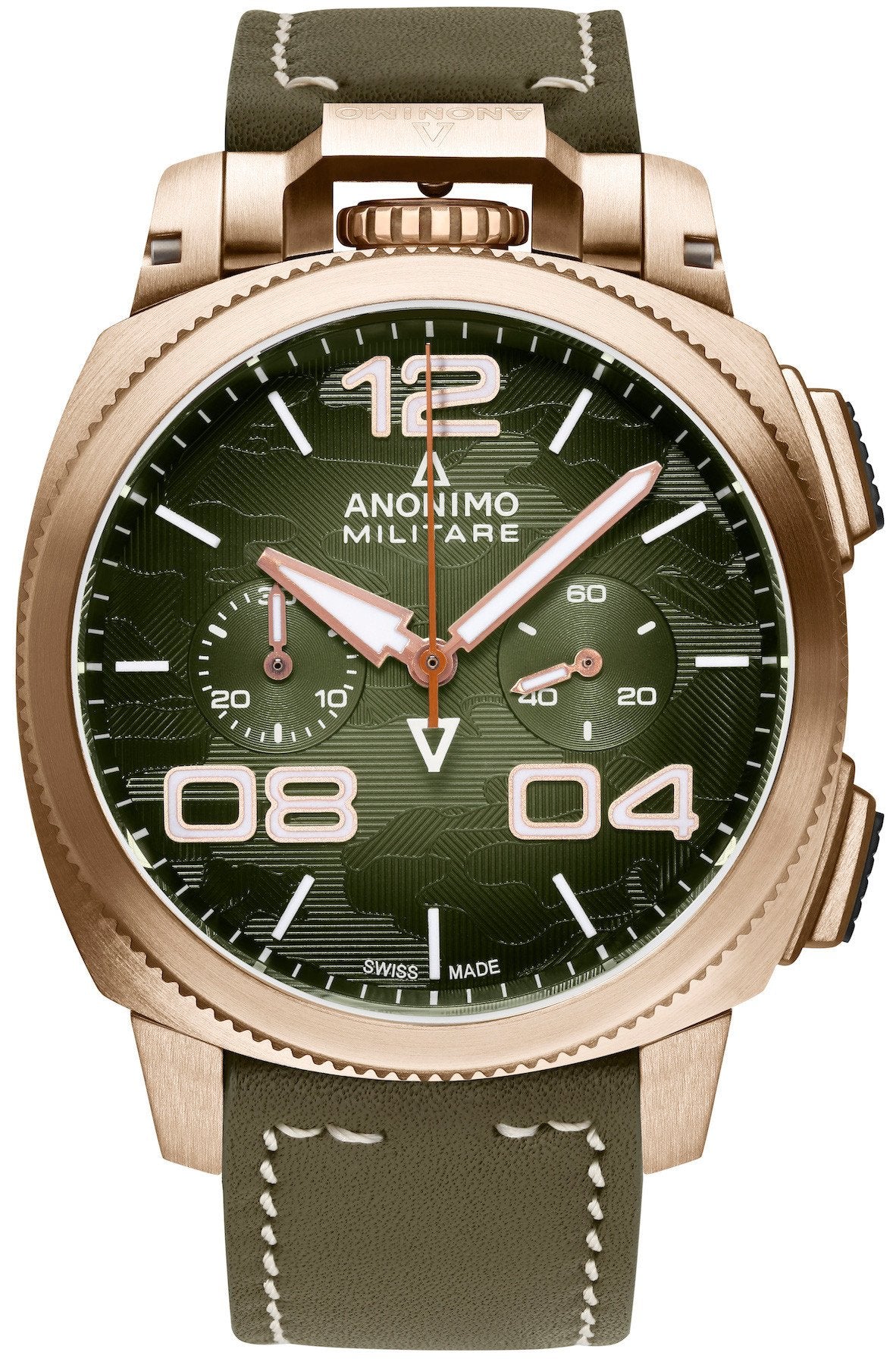 Anonimo Watch Militare Alpina Camouflage Green Limited Edition - Green