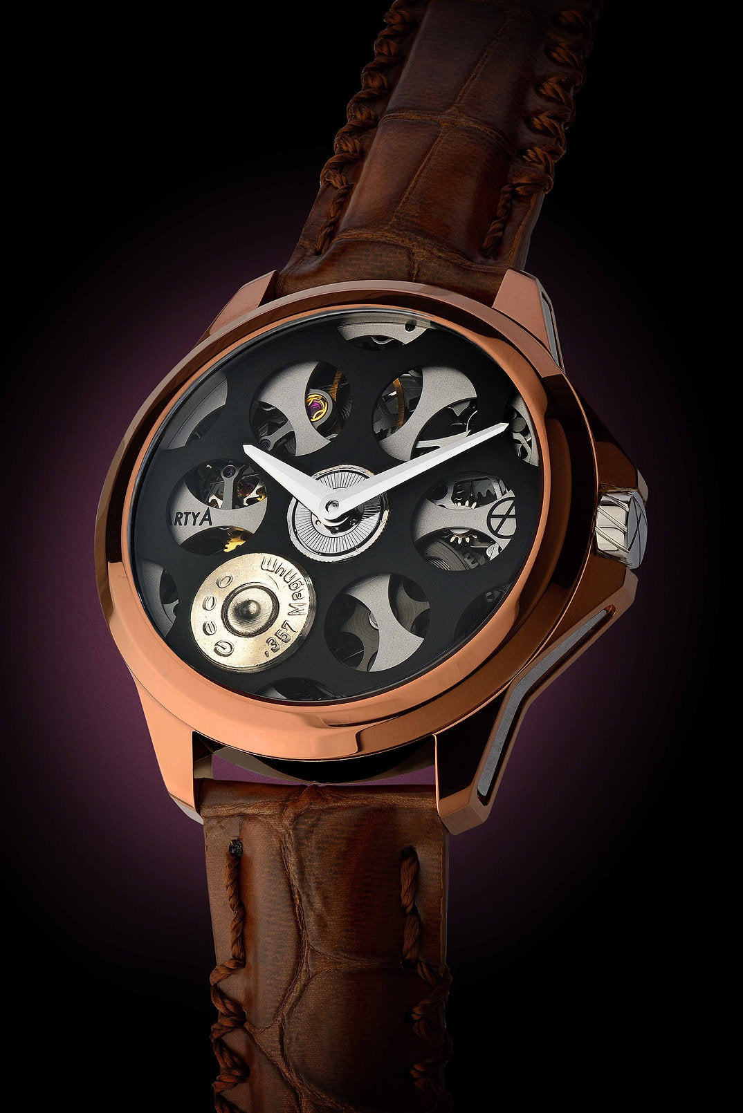 ArtyA Watch Son of a Gun Russian Roulette Choco B&W Limited Edition - Black