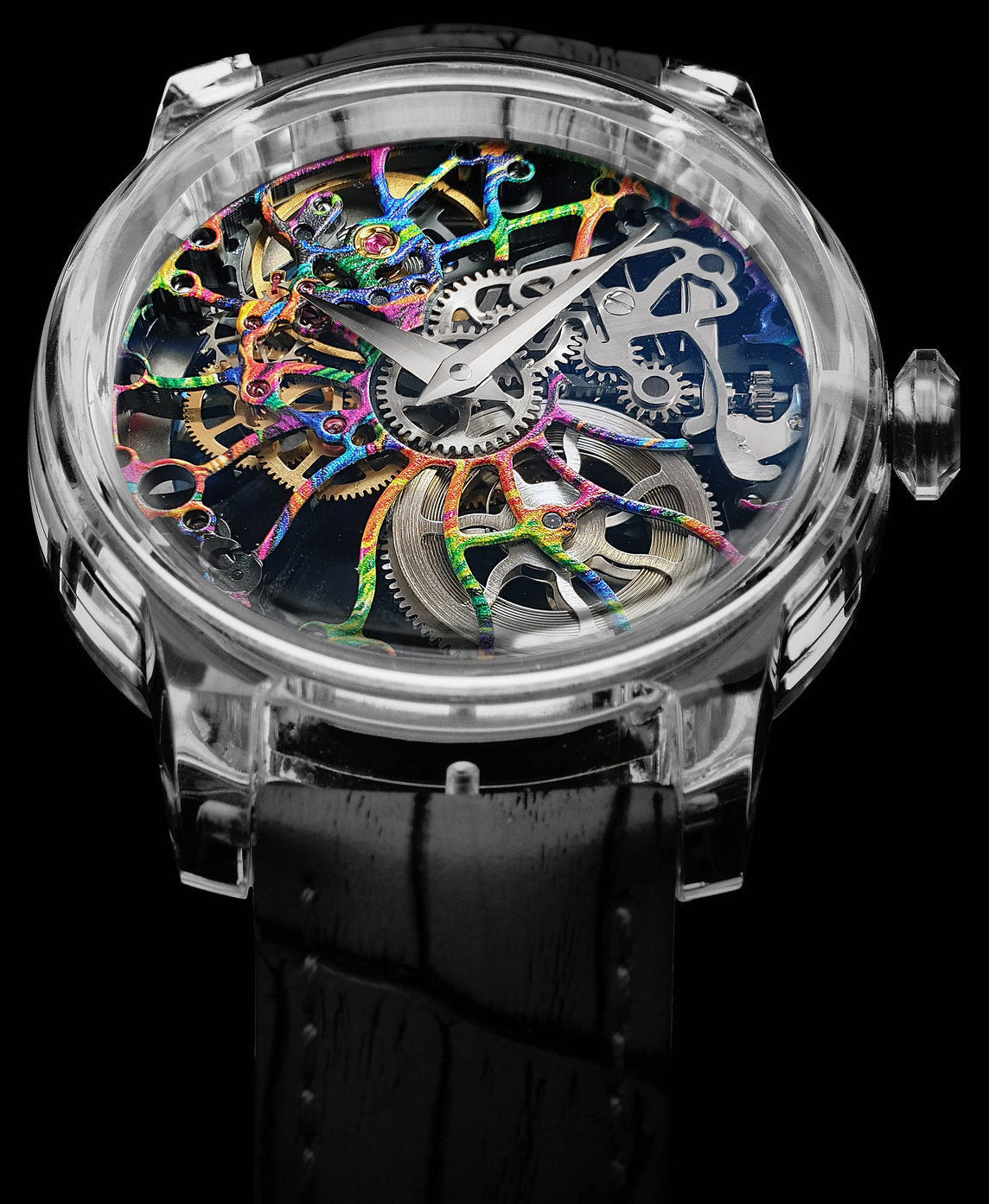 ArtyA Watch Son of Gears Multicolored Shams Crystal Limited Edition - Black