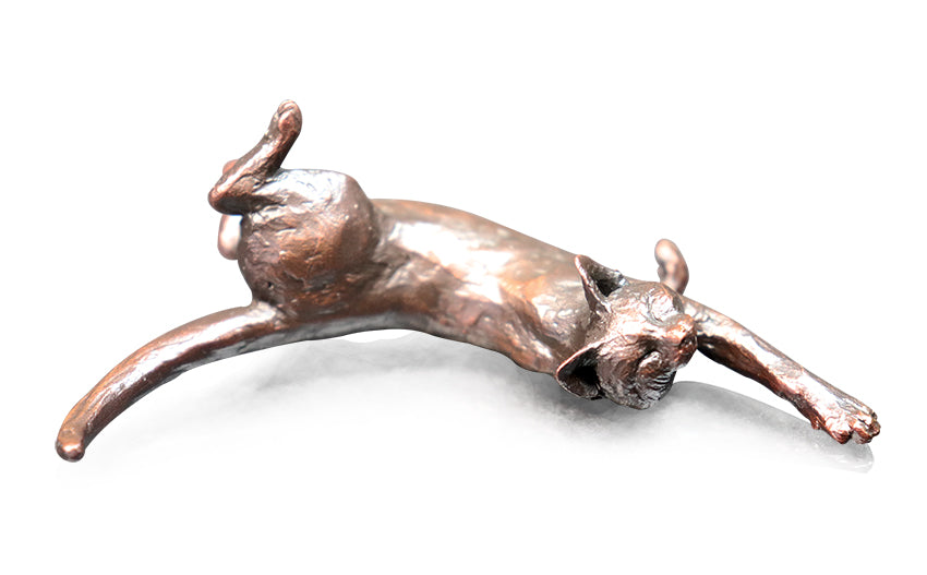 Art In Bronze Cat Dozing Bronze Figurine