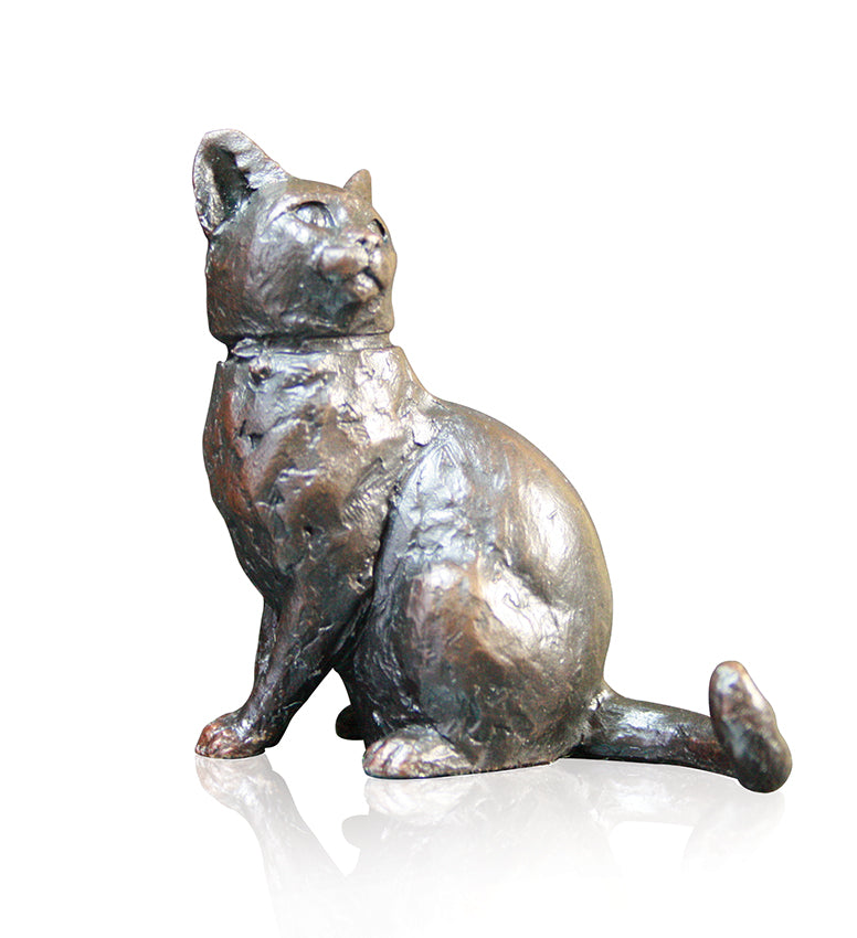 Art In Bronze Cat Sitting Bronze Figurine