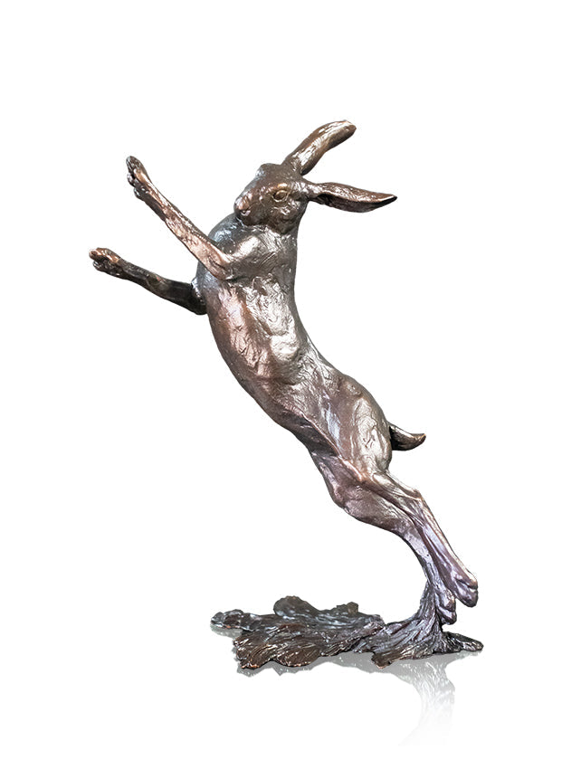 Art In Bronze Medium Hare Boxing Bronze Figurine