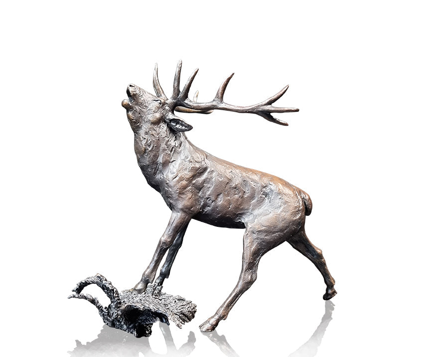 Art In Bronze Stag Roaring Bronze Figurine