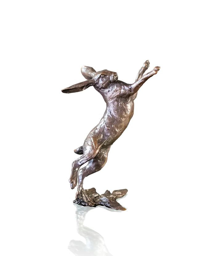 Art In Bronze Small Hare Boxing Figurine