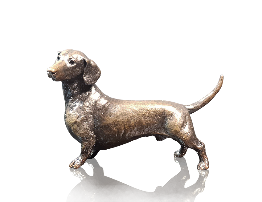 Art In Bronze Small Standing Dachshund Bronze Figurine