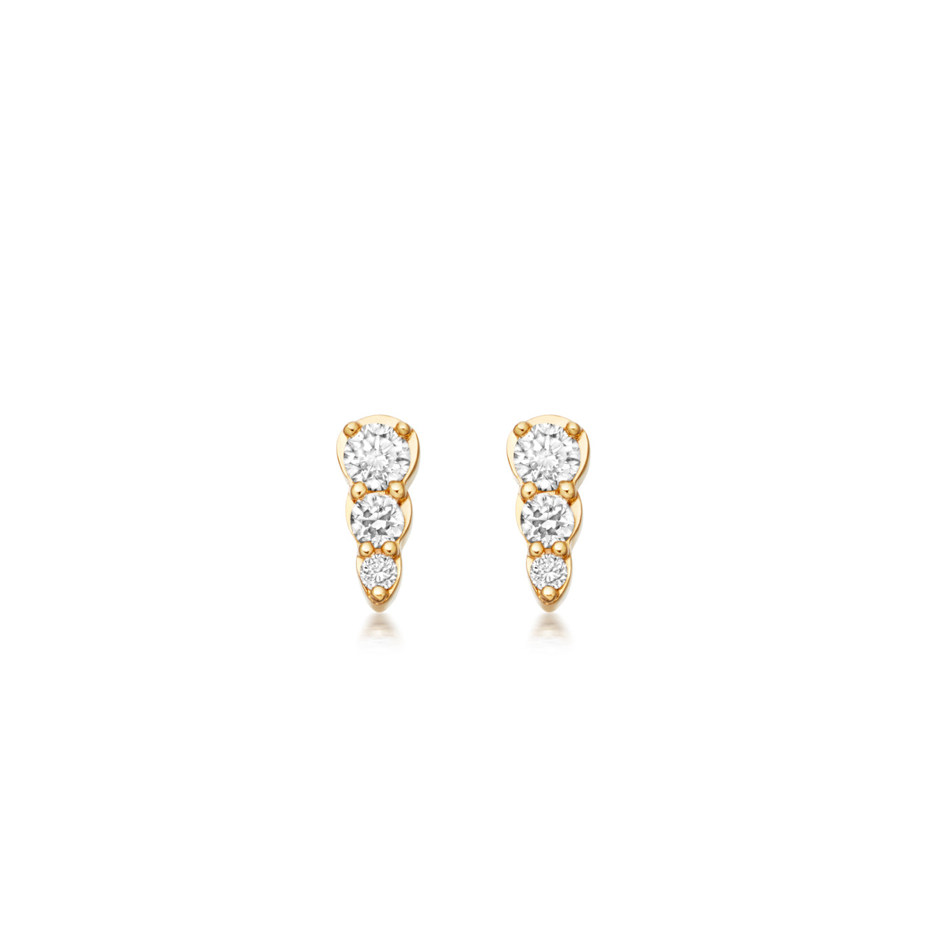 Astley Clarke Interstellar 14ct Yellow Gold 0.12ct Diamond Stud Earrings - Gold