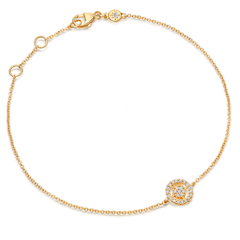 Astley Clarke Mini Icon Aura 14ct Yellow Gold 0.09ct Diamond Bracelet - Gold